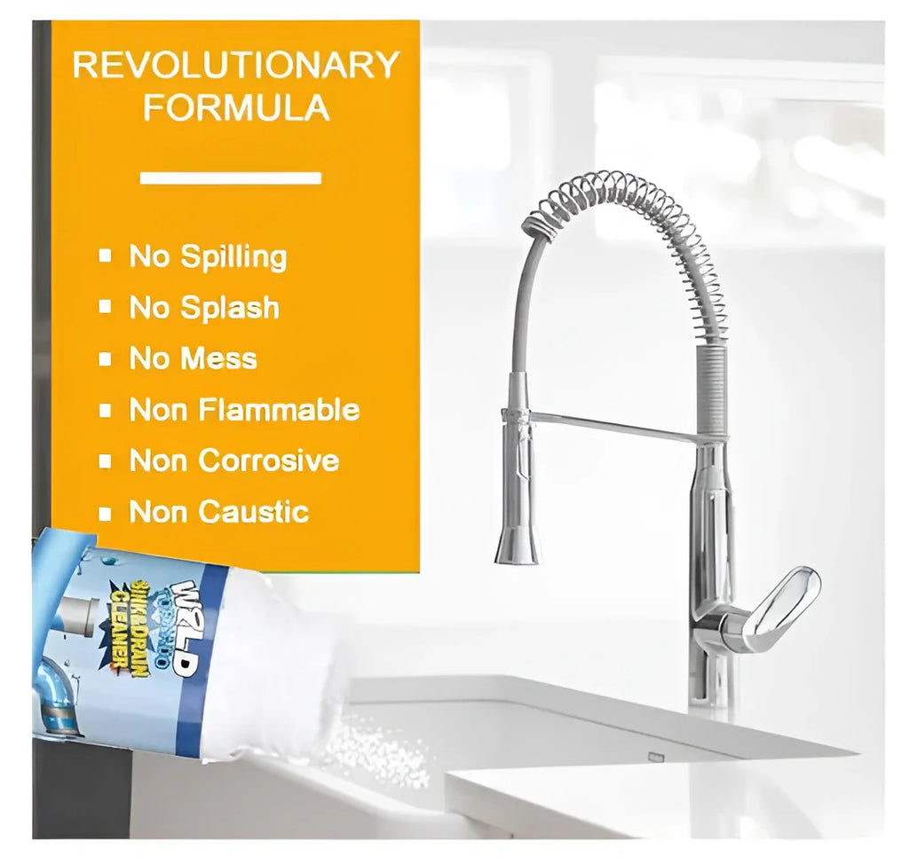 Powerful Drain Blockage Cleaner Sink